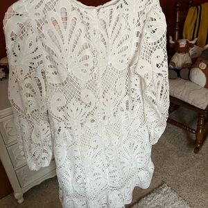 DB Studio Elegant White Lace Dress - 20W